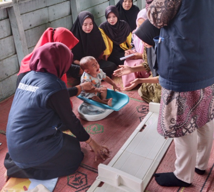 Gandeng Dinas Kesehatan Gayo Lues, Mahasiswa KKN UTU-STIKES Sosialiasi Pencegahan Stunting di Aih Selah