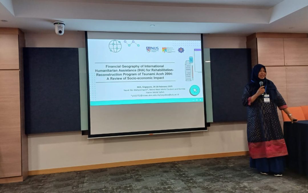 Dosen FEB Universitas Teuku Umar Presentasikan Paper Dalam Konferensi Internasional Financial-Geography di Singapura